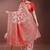 red color woven work linen cotton saree