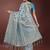 Blue color woven work linen cotton saree