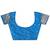 sky blue color woven work linen cotton saree