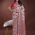 purple color woven work linen cotton saree