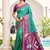 rama green color woven work pochampally art silk saree