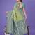 light green color woven lichi art silk blend saree 