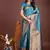 Blue woven work banarasi art silk saree