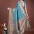Blue woven work banarasi art silk saree