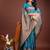 Blue woven work banarasi art silk saree