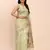 light green color woven work linen cotton saree