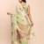 light green color woven work linen cotton saree