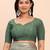 green color woven work linen cotton saree