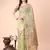 light green color woven work linen cotton saree