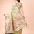 light green color woven work linen cotton saree