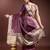 purple color solid zari border plain orgenza saree