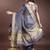 grey color solid zari border plain orgenza saree