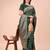 green color woven work lichi art silk blend saree