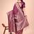 purple color woven work lichi art silk blend saree