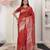 red color woven work lichi art silk blend saree