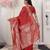 red color woven work lichi art silk blend saree