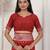 red color woven work lichi art silk blend saree