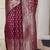 Maroon color woven work lichi art silk blend saree
