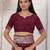 Maroon color woven work lichi art silk blend saree