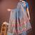 blue color woven work art silk  wedding saree