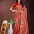 Red color woven work art silk  wedding saree