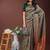 Green color woven work art silk  wedding saree