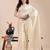 off white color woven work cotton saree