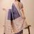 Navy Blue color woven work lichi art silk blend saree