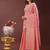 peach color woven linen cotton saree