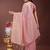 light pink color woven linen cotton saree