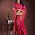 magenta color woven art silk saree with blouse