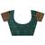 dark green color woven art silk saree with blouse