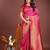 magenta woven work banarasi art silk saree