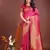 magenta woven work banarasi art silk saree