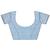 sky blue color woven linen cotton saree