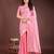 pink color woven linen cotton saree