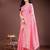 pink color woven linen cotton saree
