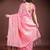 pink color woven linen cotton saree