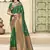 green color zari woven art silk party wear saree
