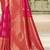 pink color zari woven art silk party wear saree
