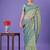 light green color woven lichi art silk blend saree 