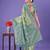 light green color woven lichi art silk blend saree 