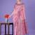 light pink color woven lichi art silk blend saree 