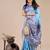 sky blue color woven art silk blend saree 