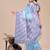 sky blue color woven art silk blend saree 