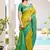 musturd yellow color woven work pochampally art silk saree