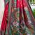 red color woven work pochampally art silk saree