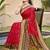 red color woven work pochampally art silk saree