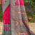 pink color woven work pochampally art silk saree
