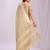 gold color woven work orgenza saree